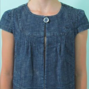 Short sleeve jean jacket